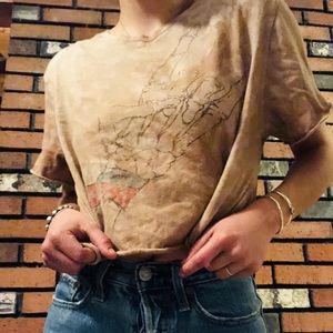 Hand dyed + altered cropped t-shirt 🤘🏼